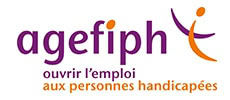 Logo de l'Agefiph, ouvrir l'emploi aux personnes handicapées